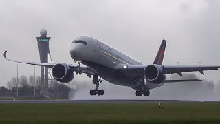 27 INCREDIBLE HEAVY TAKEOFFS \u0026 LANDINGS at Schiphol Airport | Amsterdam Plane Spotting Highlights