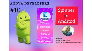 #10 | Spinner in Android | Tamil | AndvaDevelopers | Android | java #android #java #coding