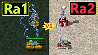 Red Alert 1 vs Red Alert 2 - Tesla Coil (Ra1 Remastered)