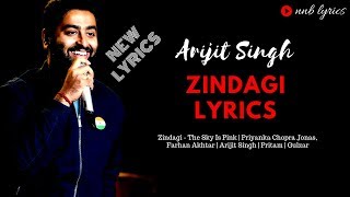 Lyrics| zindagi |zindagi song lyrics arijit singh |priyanka chopra| farhan akhtar