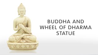 Buddha and Wheel of Dharma Statue