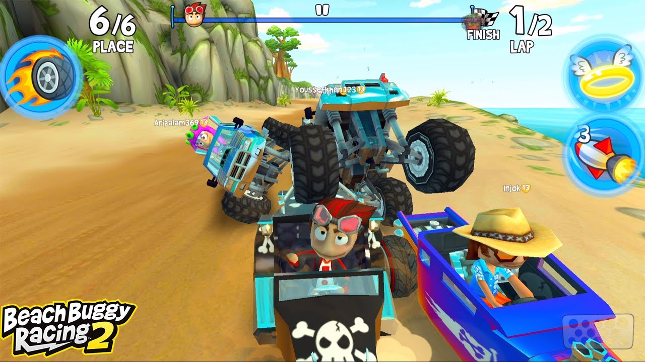 1ST PLACE! RACING ALL SHORTCUTS REZ & SPOOKSTER || BEACH BUGGY RACING 2 ...