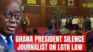 Ghana President silence Journalist call for LGTB law during Kamala Harris visit