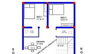 25 × 50 East Face 5 Bedroom Joint Family House 🏡 plan 3d front and interior