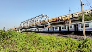 Balurghat Express Crossing Over Local Train : Express \u0026 Local Train Skipping Under Huge Iron Bridge