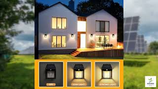 Review - GIGALUMI Solar Wall Lights Outdoor