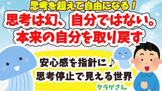 【クラゲさん②】思考は自分ではない。安心感を指針にフラットな立ち位置に持っていき、本来の状態を取り戻す。