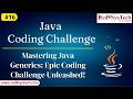 Mastering Java Generics: Epic Coding Challenge Unleashed! | Java | Java Coding | RedSysTech |