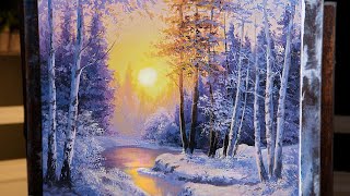 Bright Winter Reflections - Landscape Painting Demo