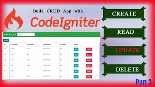 Codeigniter CRUD Application | Update | Part 3