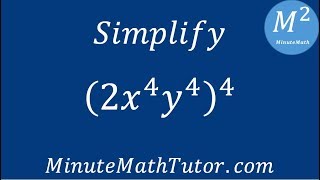 Simplify (2x^4y^4)^4
