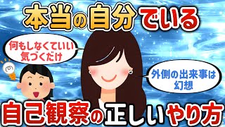 外側の出来事は幻想！気づいてる自分というのが本来の在り方‼自己観察の正しいやり方【自己観察さん⑤】 【潜在意識ゆっくり解説】