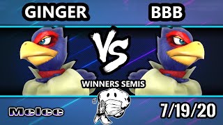 GOML 2020 SSBM - Ginger (Falco) Vs. BBB (Falco) Melee Winners Semis