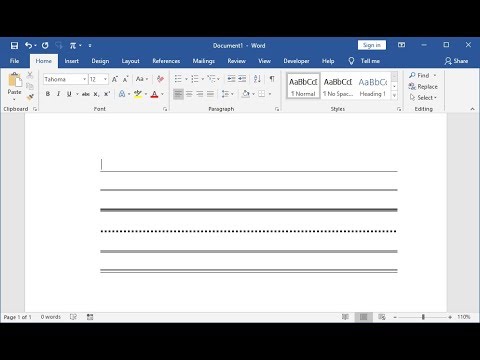 Сочетание клавиш для рисования прямых линий в MS Word (Word 2003-2019)