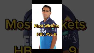 Most Wickets HBL PSL 9.#crickethighlights #ytshortsvideo #trendingshorts #cricketlover #psl2024