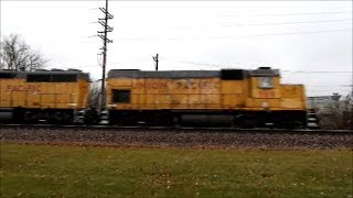 UPY 709 leads the Troy Grove sub local east on the Geneva sub in Geneva IL