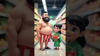 ♥️Evolution of girl: Big fatty bodybuilder man and girl in supermarket 🥰 45 #cat #cute #love #shorts