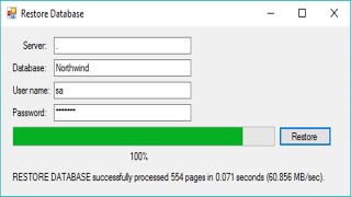 C# Tutorial - Restore SQL Database Backup | FoxLearn