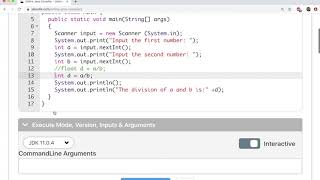 Java Program: Divide two integers