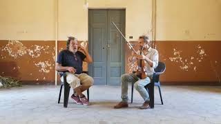 Renato Miritello alias Rene' Miri - progetto TRANSITI - con Fulvio Renzi (violino). Torino 2018