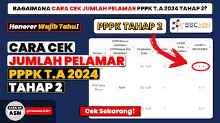 Cara Cek Jumlah Pelamar PPPK Tahap 2 – Cek Saingan Pelamar PPPK T.A 2024 Tahap 2