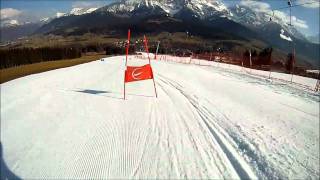 Go Pro Hero HD Alpine ski racing Maarten Meiners giant slalom training