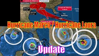 Hurricane Marco 2020 / Hurricane Laura 2020 Update- Both Target Louisiana - The Weather Channel Live