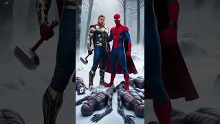 Thor and Spider Man’s Epic Encounter in a Frozen Jungle !