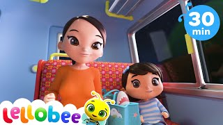Wheels On The Train Songs | Best Baby Songs | Kids Cartoon | Nursery Rhymes | Lellobee