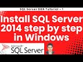 How to Install SQL Server 2014 step by step in Windows System #sql #sqlserver #sqlserverdba #sqldba