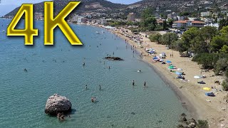 Greece - Psili Ammos Beach - Tolo - Peloponnese -  Τολό - Ψιλή Άμμος - Αργολίδα - 4k