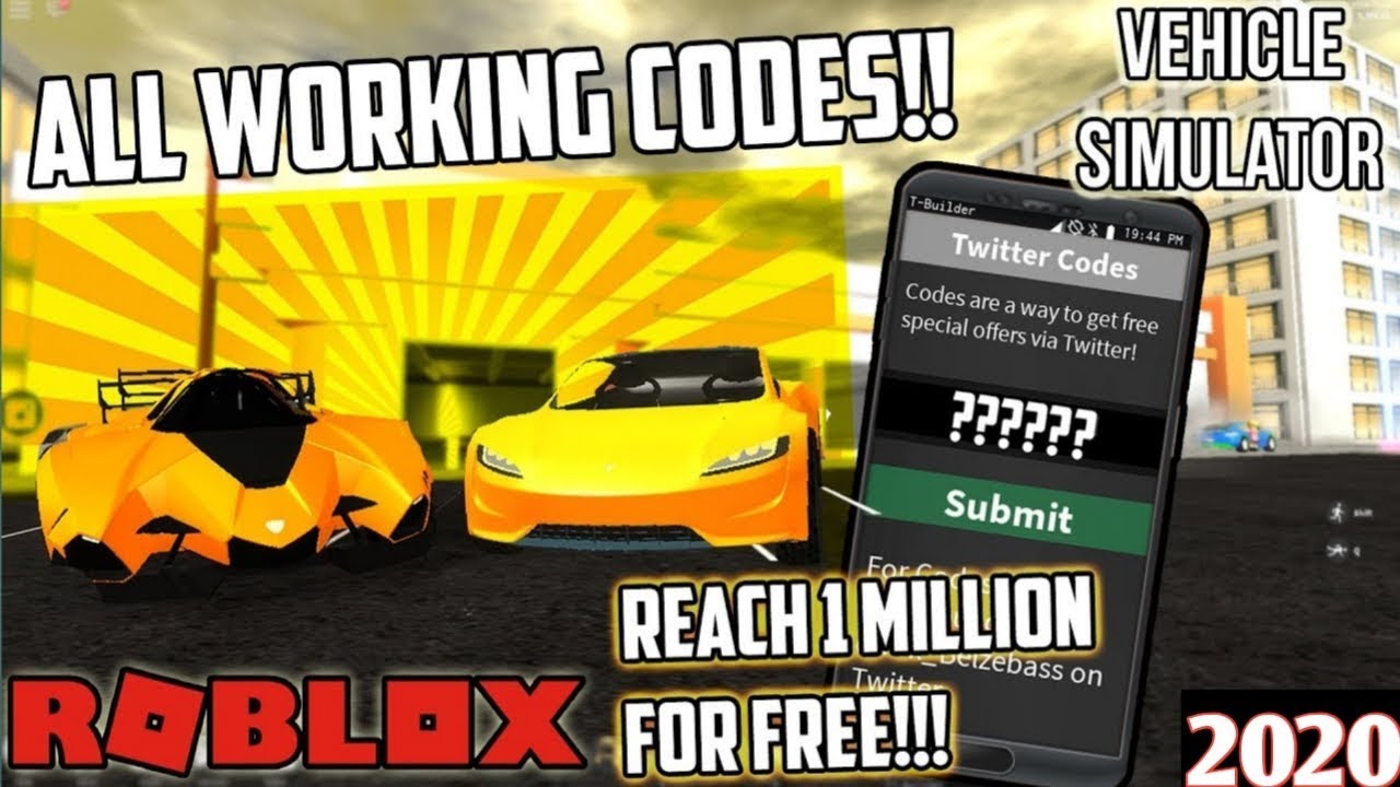 ROBLOX VEHICLE SIMULATOR ALL WORKING CODES! - YouTube