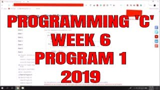 problem solving through programming in C week 6 program 1