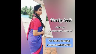 Party look | saree walking | for bridal booking contact 9787887280