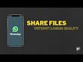 How to share files without losing Quality on Whatsapp ?