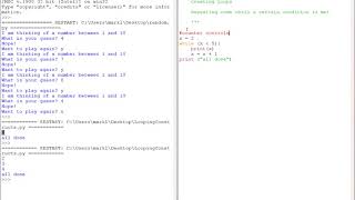 Creating Counter Controlled Loops