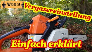 Motorsäge Vergaser richtig einstellen - einfach erklärt