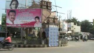 Traffic Signal is hidden at Kaman Road circle  Karimnagar A P  Date 20 12 2009  Exhibition of banners at busy junction part 2