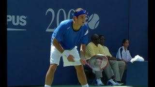 Wild Roger Federer and Fabrice Santoro Rally at the 2004 US Open
