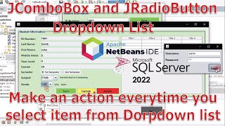 Netbeans 16 with MSSQL SERVER 2022 #8: Library System - Drop-down list and Radio Button