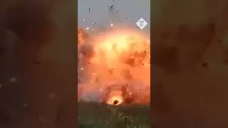 Huge ammo explosion as Ukraine forces destroy Russian BPM