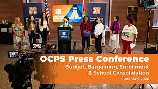 OCPS News Conference to address Budget, Bargaining, Enrollment and School Consolidation