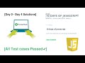 HackerRank 10 Days of JAVASCRIPT |  [Day 1 - Day 4] Solutions