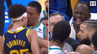 Warriors & Hornets Get Chippy at the End of the Game