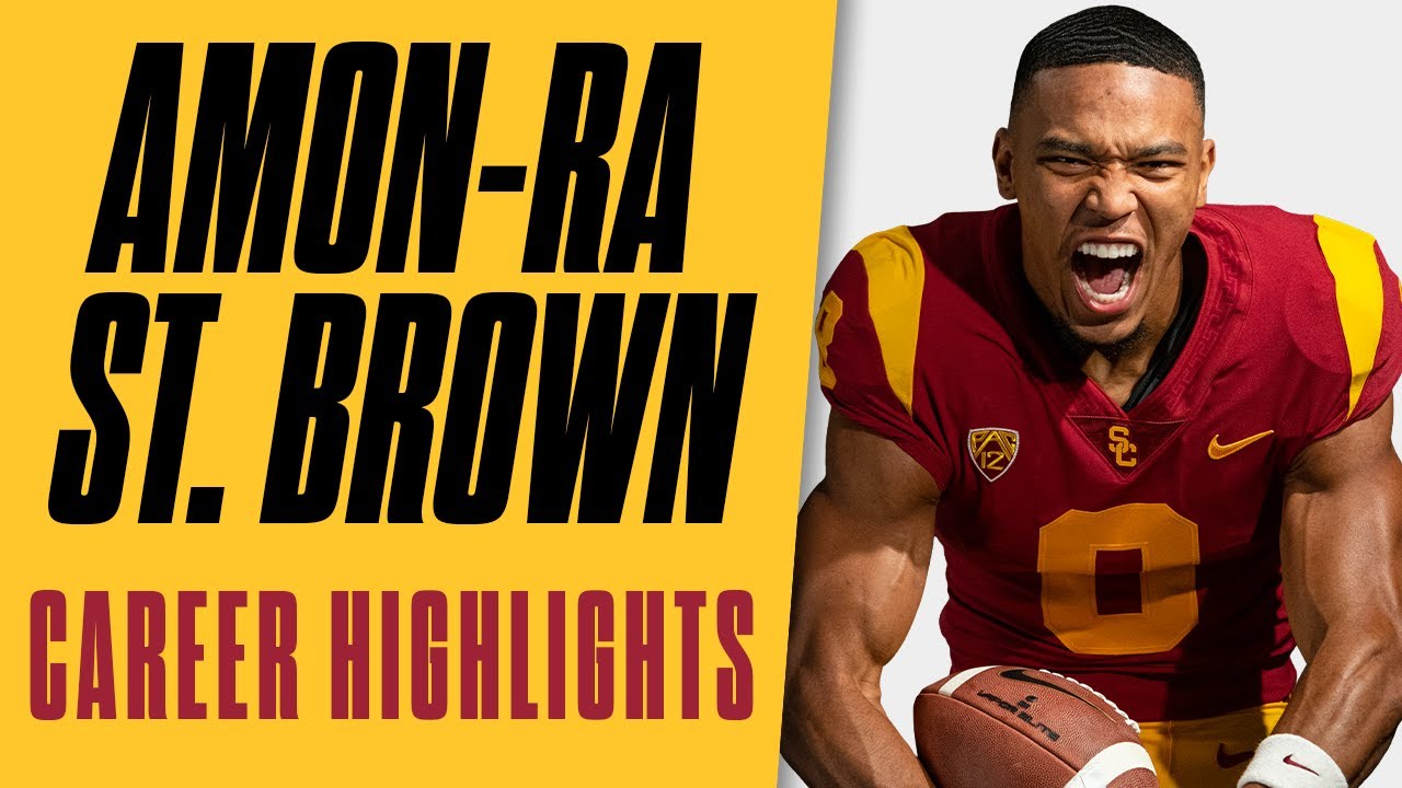 USC Football - Amon-Ra St. Brown Career Highlights - YouTube