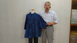 ダブルガーゼギャザードルマンチュニックの説明です徳島呉服寝具洋服タオルギフト山善