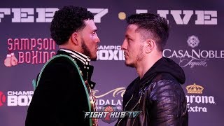 DAVID BENAVIDEZ & RONALD GAVRIL GIVE EACH OTHER DEATH STARES IN FACE OFF FOR REMATCH!