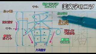 【ペン習字】美文字プロセスの見える化　Part750「幡」リクエスト編