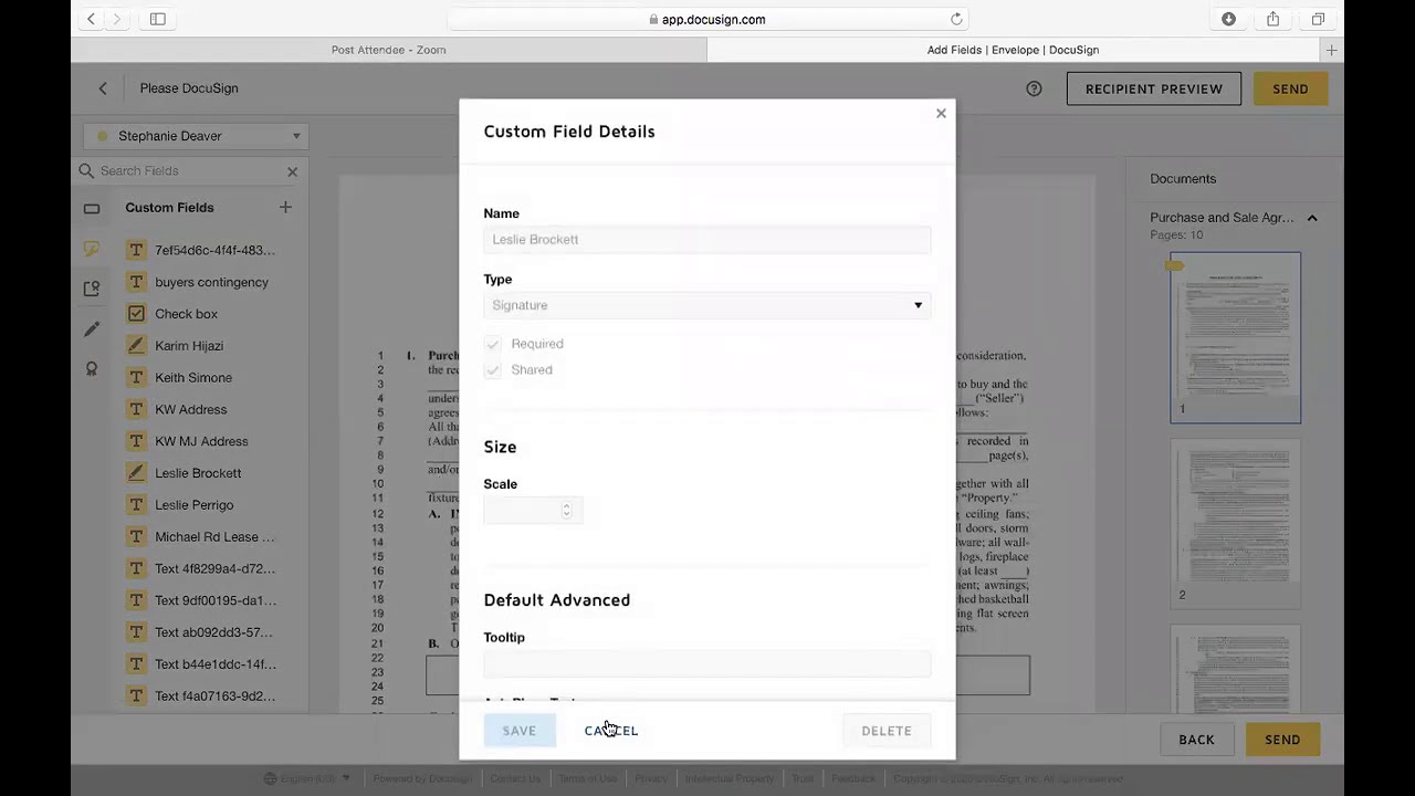 Docusign Custom Fields Youtube