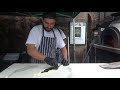 piddaji pide master baker making wood fired oven flat bread pizzas turkish street food in london